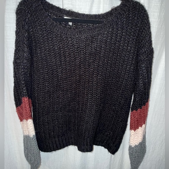 Maurices Black Colorblock Knit Sweater - Picture 2 of 6